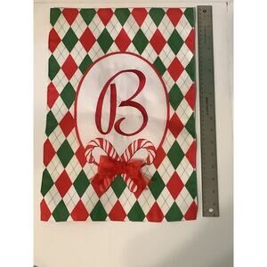 Custom Decor Inc Garden Outdoor Flag “B” Candy Canes Christmas Holidays